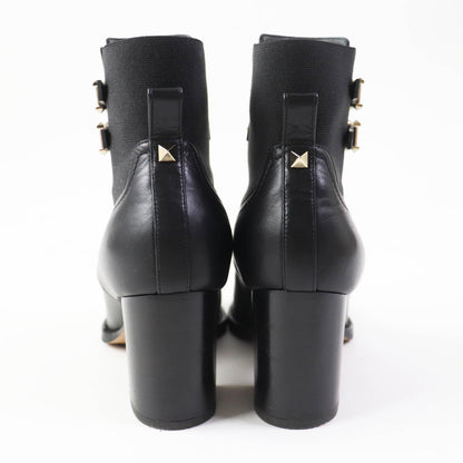 Valentino Garavani Short Boots Uw2S0Z80 Leather Black 35 1/2