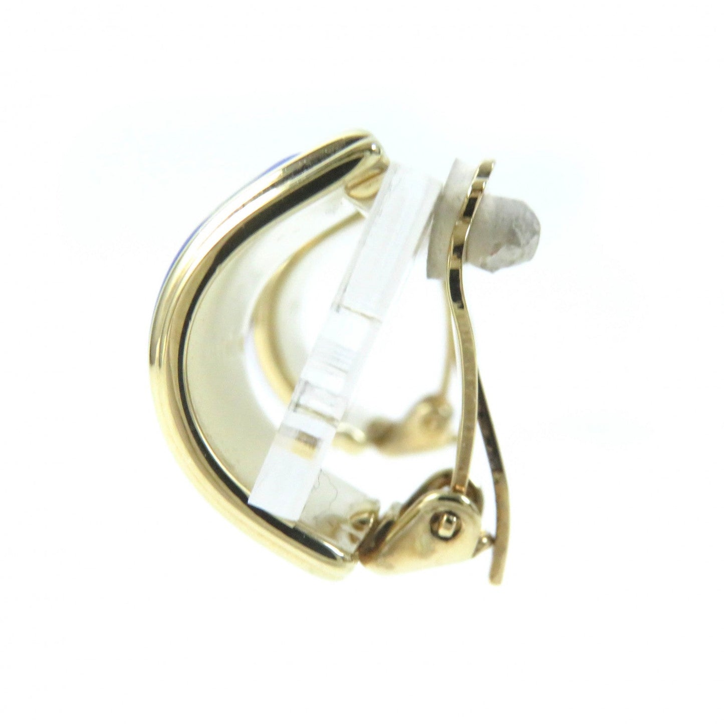 Hermes Earring Gold Plated Blue Pearl Motif Nanappoyaki Emile Women