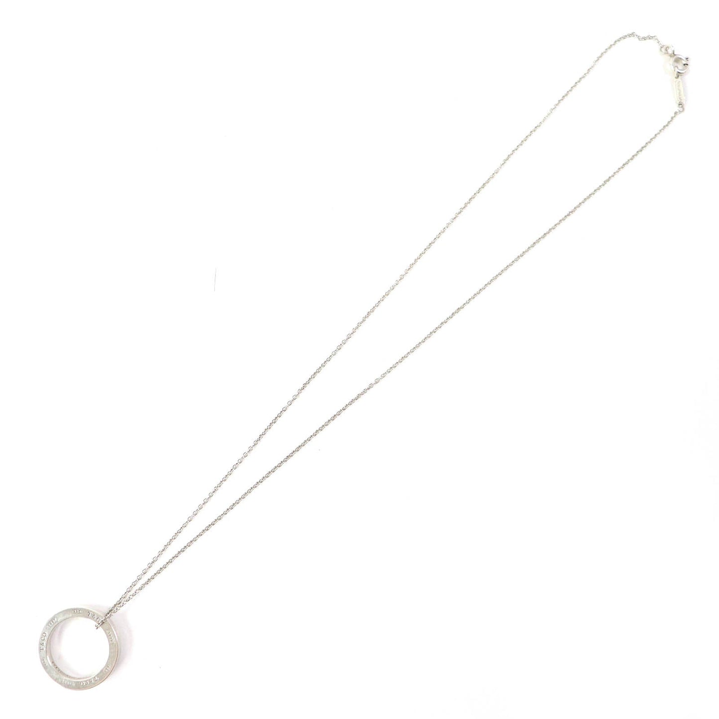 Tiffany&Co. Necklace 1837 Main?Fag925 Silver Circle Pendant Women