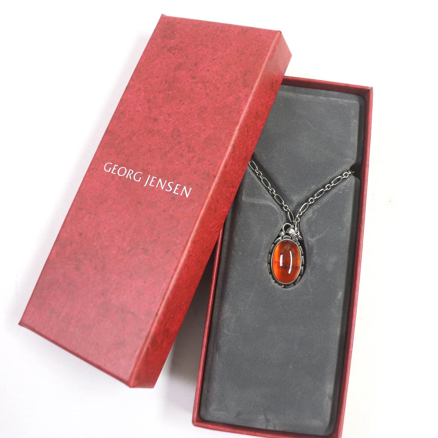 Georg Jensen Necklace Sv925, Amber Silver Women