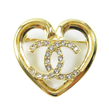 Chanel Brooch F23C Gold Plated Gold Coco Mark Heart Mark