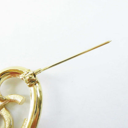 Chanel Brooch F23C Gold Plated Gold Coco Mark Heart Mark