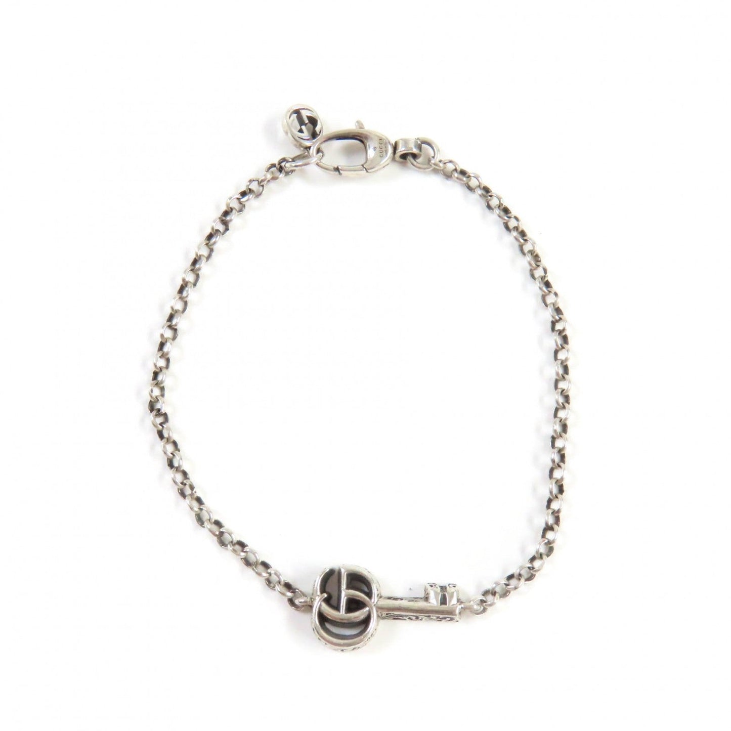 Gucci Bracelet 632207 Main?Fag925 Silver Double G Key Bracelet Women 18