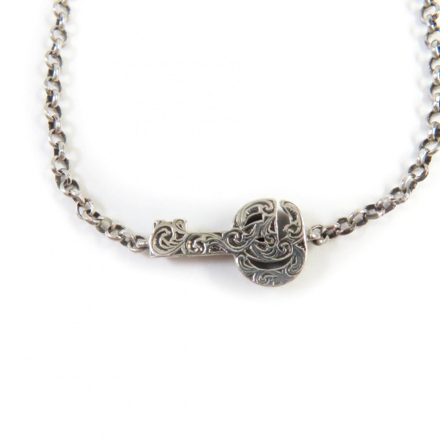 Gucci Bracelet 632207 Main?Fag925 Silver Double G Key Bracelet Women 18