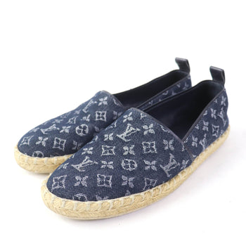 Louis Vuitton Slip-On Monogram Denim Indigo Women 36