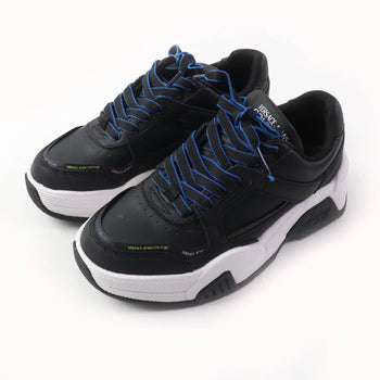 Versace Jeans Sneakers 71Va3Sf1 Leather, Synthetic, Rubber Black Blue Women 35