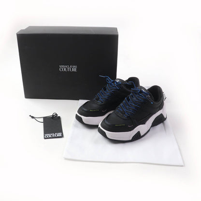 Versace Jeans Sneakers 71Va3Sf1 Leather, Synthetic, Rubber Black Blue Women 35