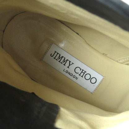 Jimmy Choo Short Boots Leather Black Biker Women 35 Secondhand