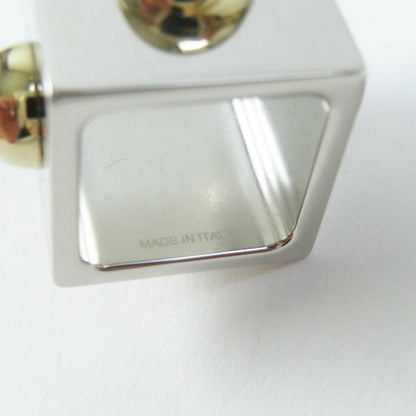 Hermes Scarf Ring Metal, Gold Plated Silver Cube Women