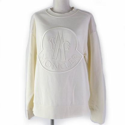 Moncler Sweat Cotton Ivory Felpa Women S