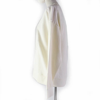 Moncler Sweat Cotton Ivory Felpa Women S