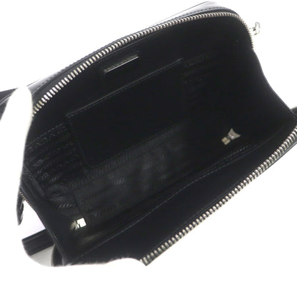Prada Shoulder Bag 2Vh173 Brushed Leather Black Brick Mens