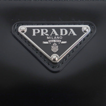 Prada Shoulder Bag 2Vh173 Brushed Leather Black Brick Mens