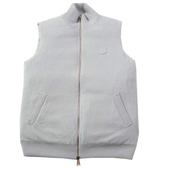 Moncler Down Vest Wool Light Gray Gilet Mens M