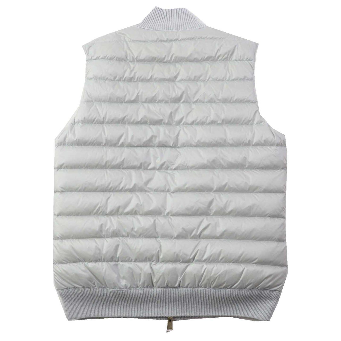 Moncler Down Vest Wool Light Gray Gilet Mens M