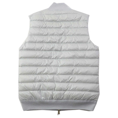 Moncler Down Vest Wool Light Gray Gilet Mens M