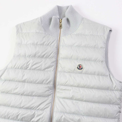Moncler Down Vest Wool Light Gray Gilet Mens M
