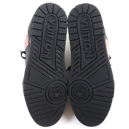 Louis Vuitton Sneakers Leather Two-Tone (Black) Lv Trainer Line 7 1/2