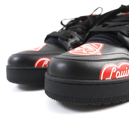 Louis Vuitton Sneakers Leather Two-Tone (Black) Lv Trainer Line 7 1/2