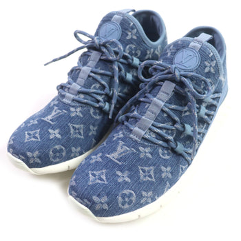 Louis Vuitton Sneakers Monogram Denim Blue Fast Lane Line 6 1/2