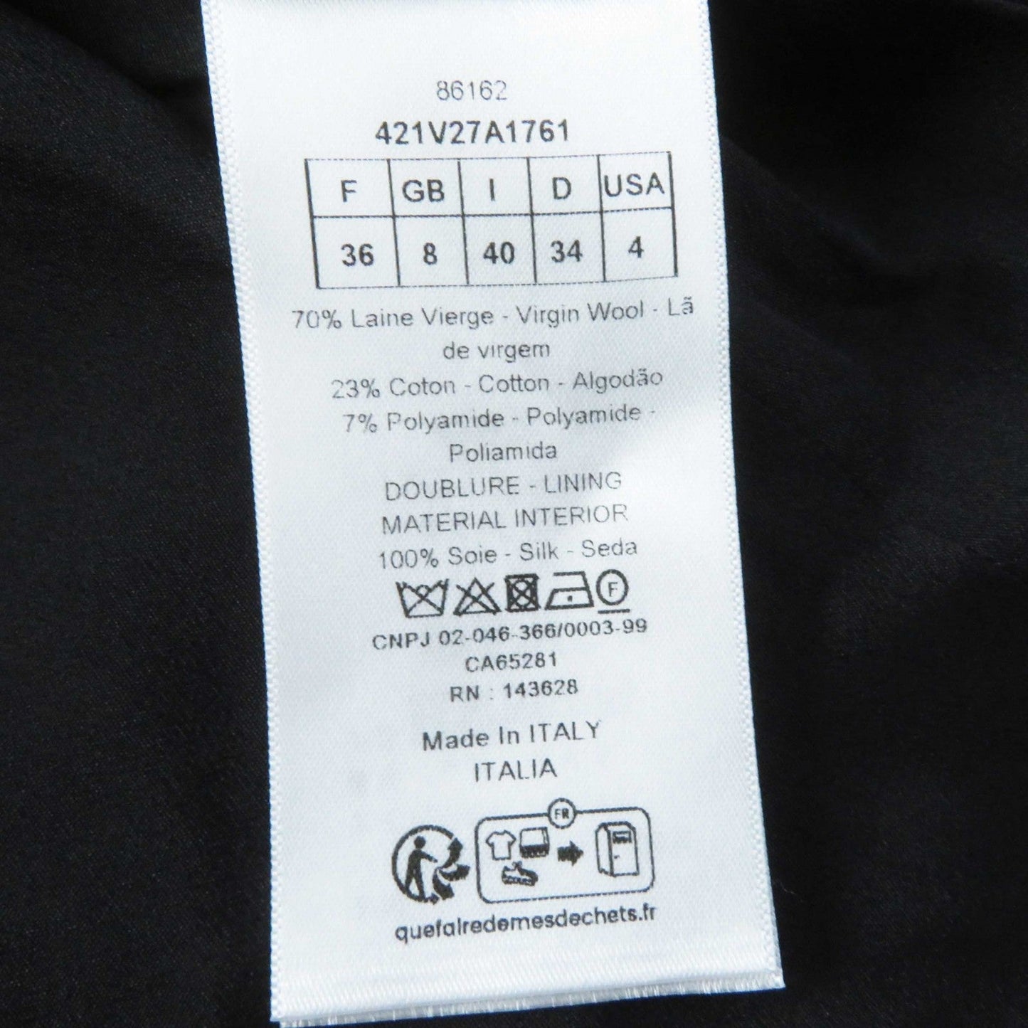 Christian Dior No Color Jacket 421V27A1761 Outer