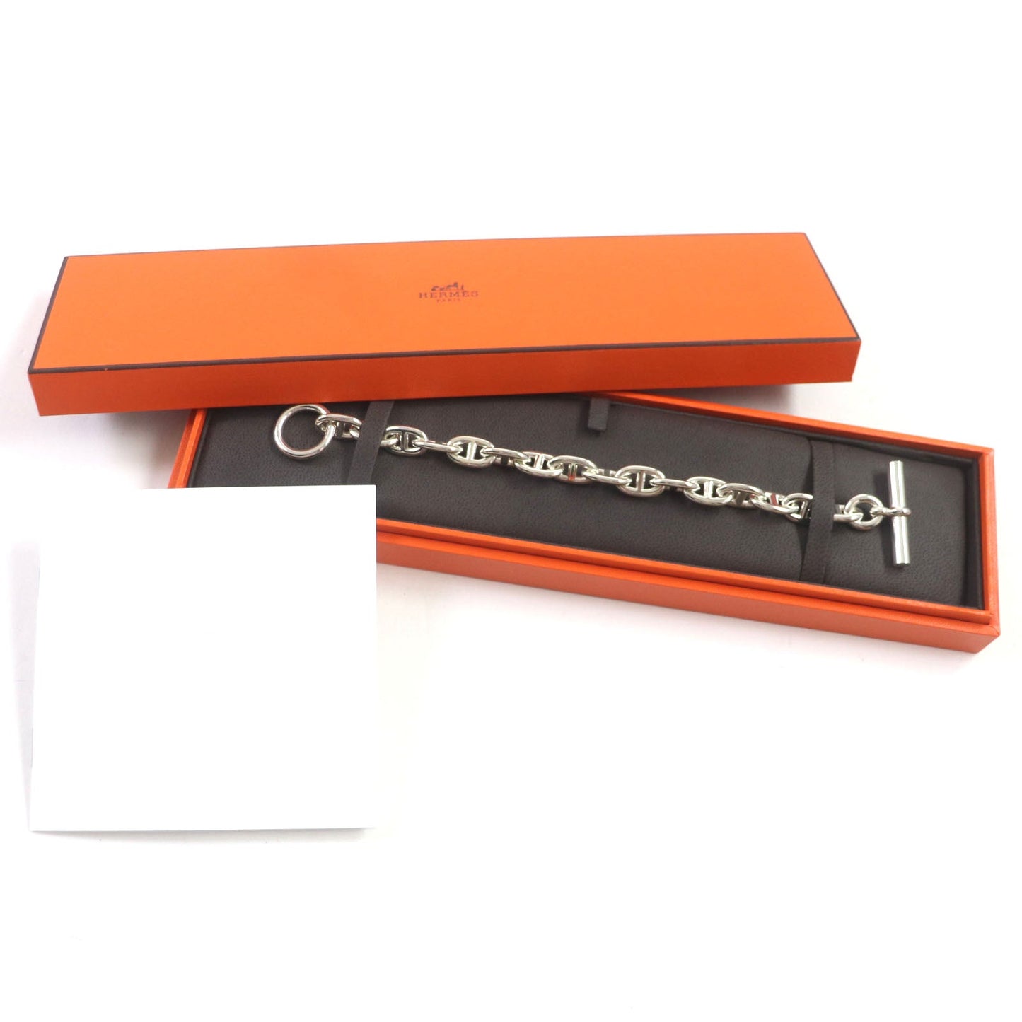 Hermes Bracelet Main?Fsv925 Silver Chene Dunkle Mm Mens