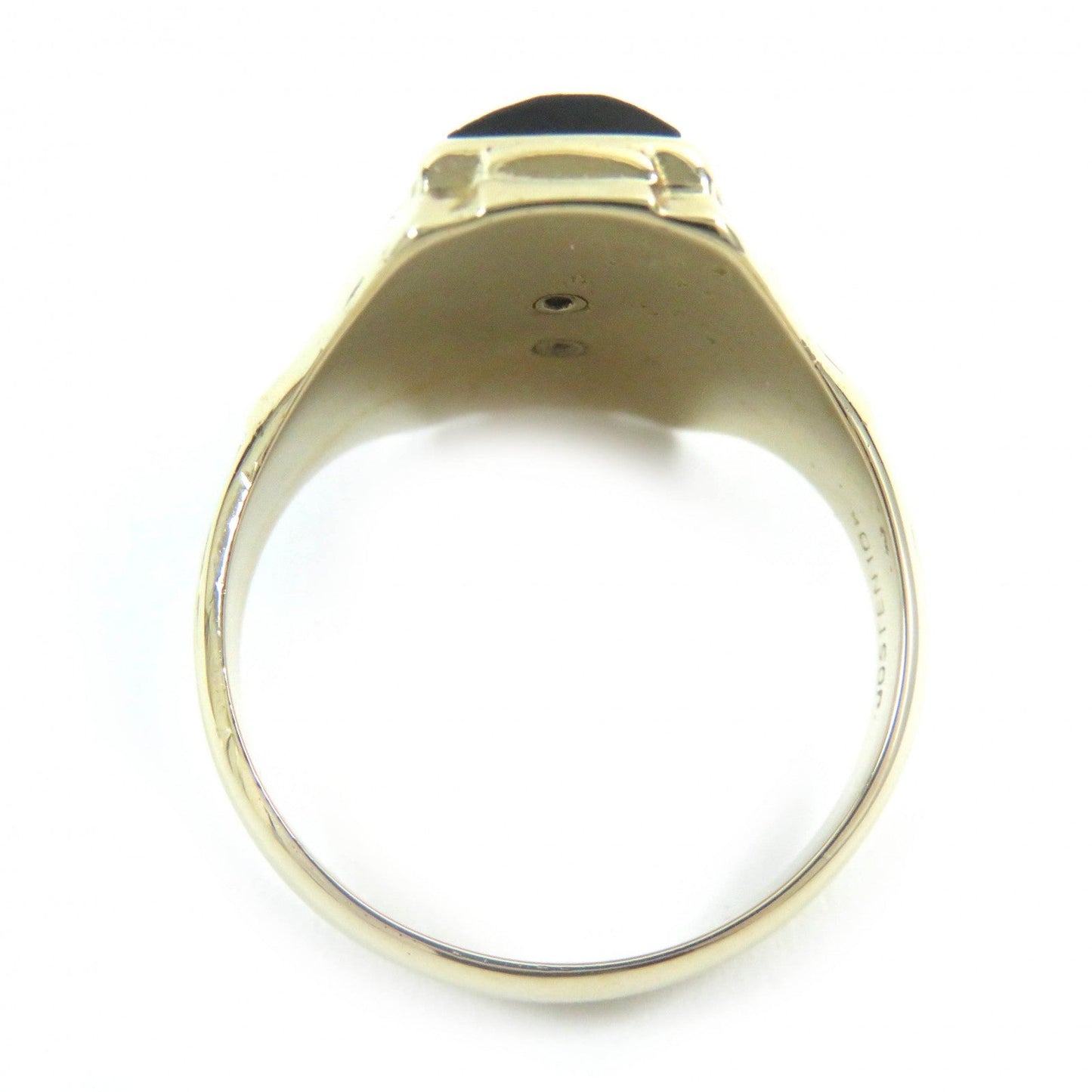 Jewelry Ring Main?Fk10 Gold Black Antique Vintage College Rings Mens