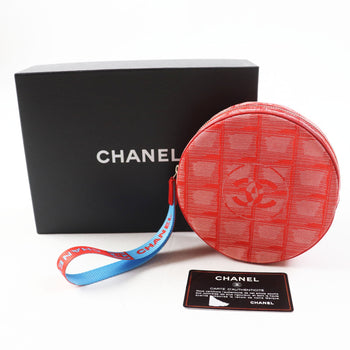 Chanel Pouch 6859809 No Nylon Notation (Nylon Type) Red New Travel Line Women
