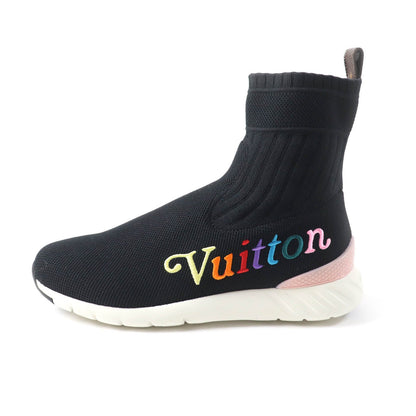 Louis Vuitton Sneakers Fabric Black Aftergame Line Women 37 1/2
