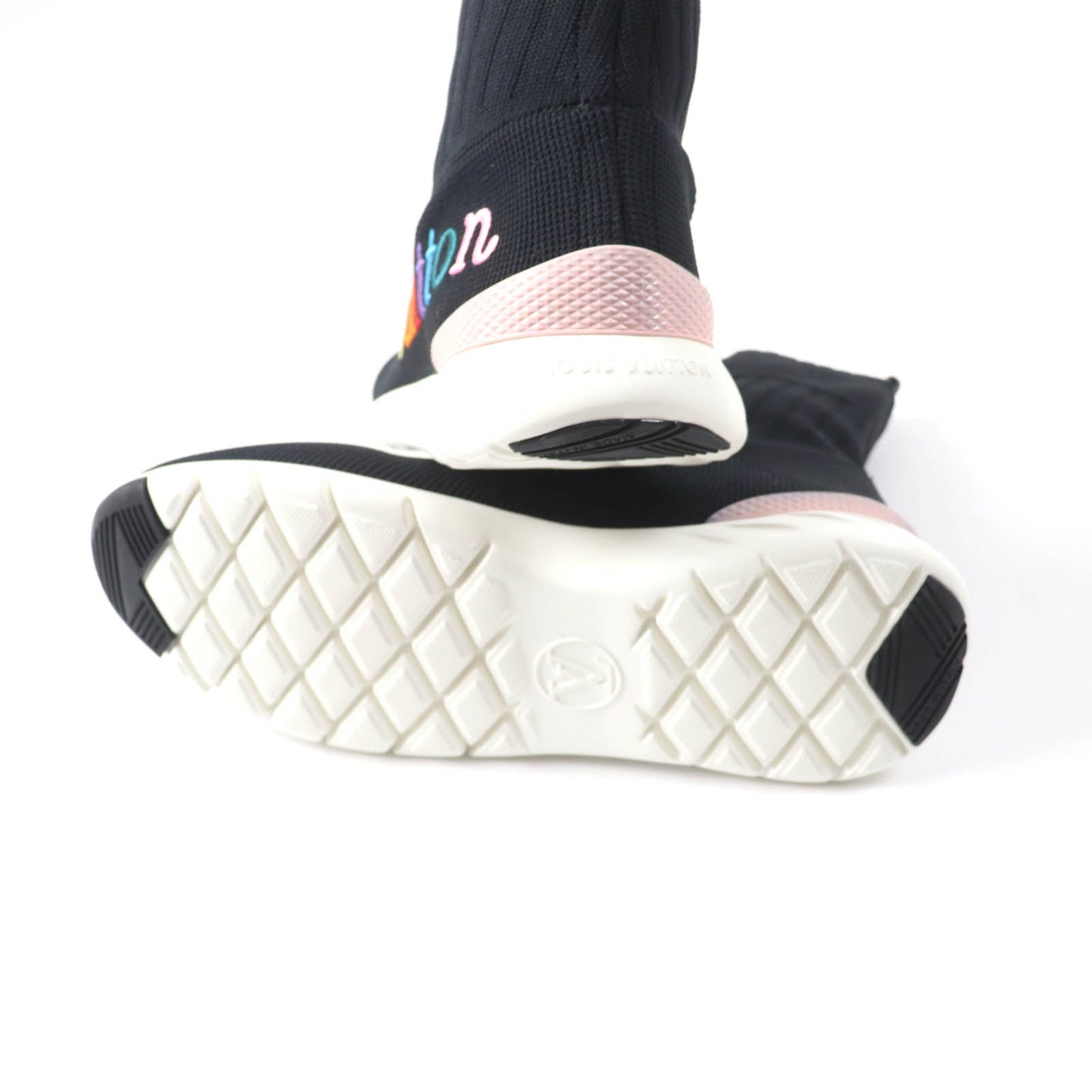 Louis Vuitton Sneakers Fabric Black Aftergame Line Women 37 1/2