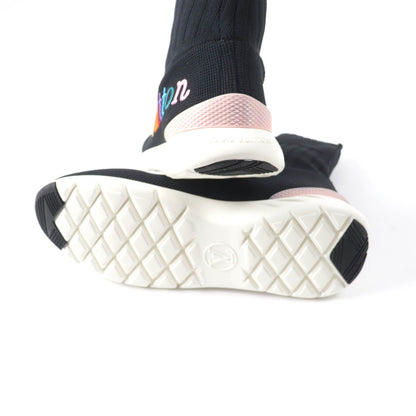 Louis Vuitton Sneakers Fabric Black Aftergame Line Women 37 1/2