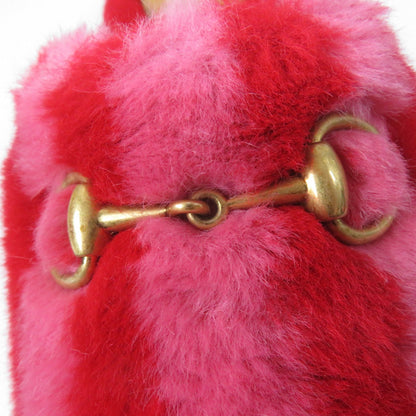 Gucci Mule 722442 Fur, Leather Red Women 37