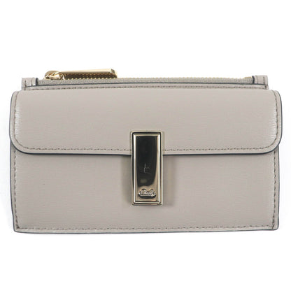 Bally Coin Case Leather Gray Women