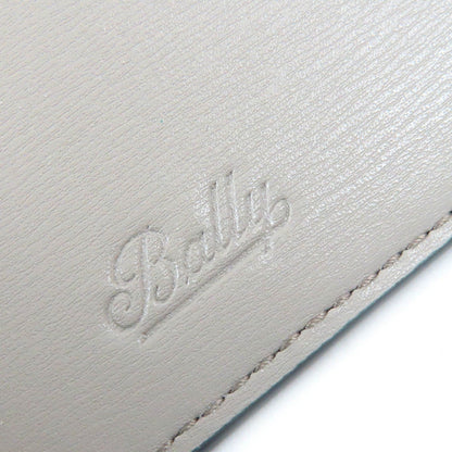 Bally Coin Case Leather Gray Women
