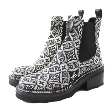 Louis Vuitton Ankle Boots Jacquard, Leather Multi Since 1854 Lv Bobble Line Women 39 1/2