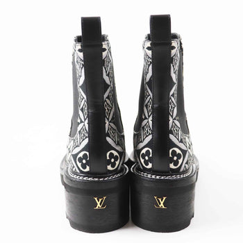 Louis Vuitton Ankle Boots Jacquard, Leather Multi Since 1854 Lv Bobble Line Women 39 1/2