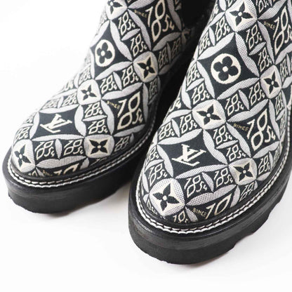 Louis Vuitton Ankle Boots Jacquard, Leather Multi Since 1854 Lv Bobble Line Women 39 1/2