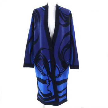 Hermes Cardigan 2H2105D2 Cashmere Blue-Black 34
