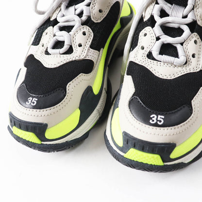 Balenciaga Sneakers 524039 Polyester,Calf Leather,Lambskin Multicolor Triple S Women 35