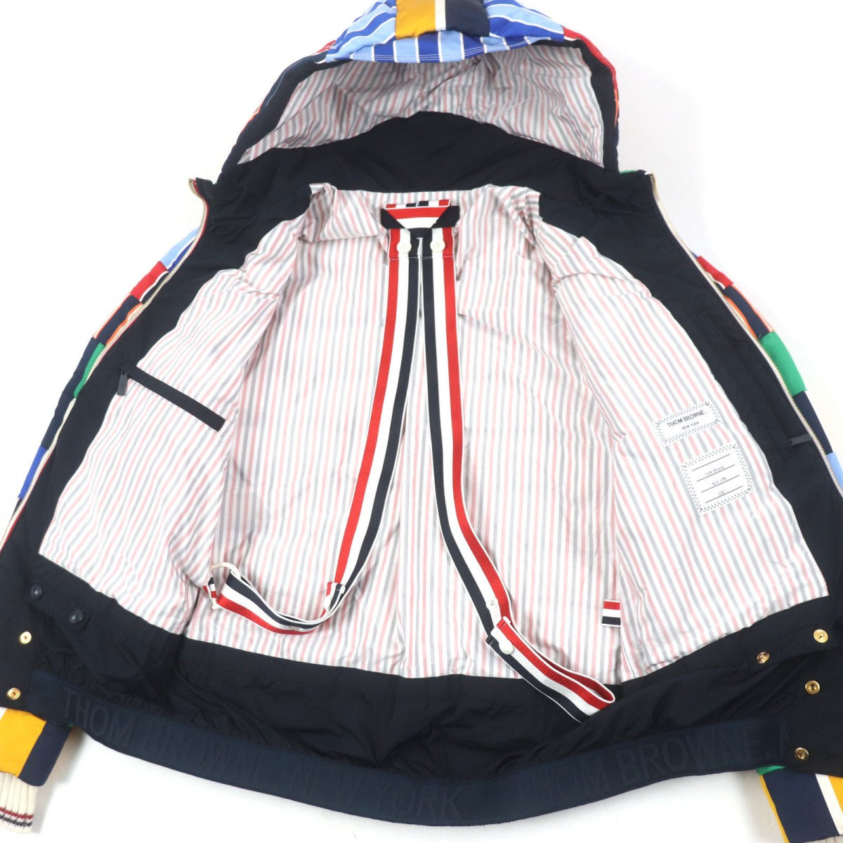 Thom Browne Down Jacket Mjd101X-05373 Silk Multi 1
