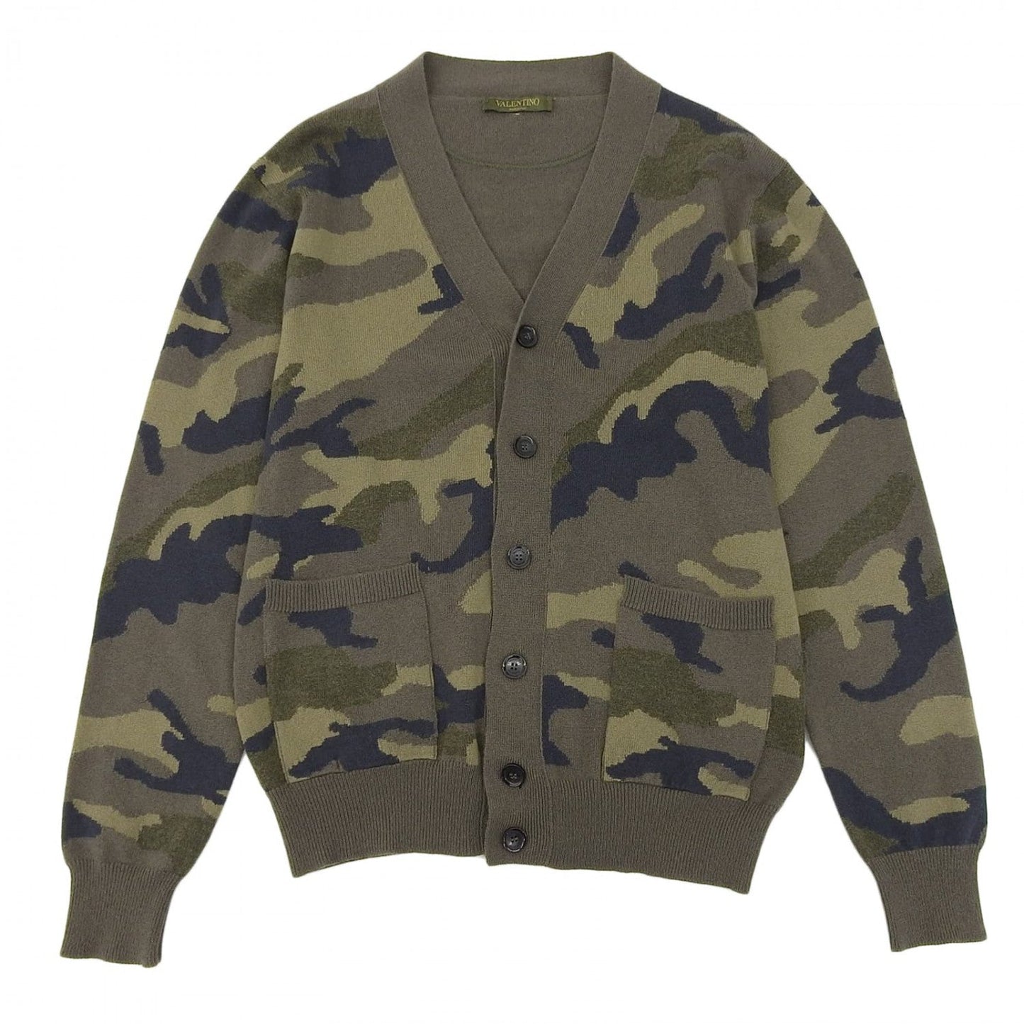 Valentino Cardigan Cashmere Khaki Xs