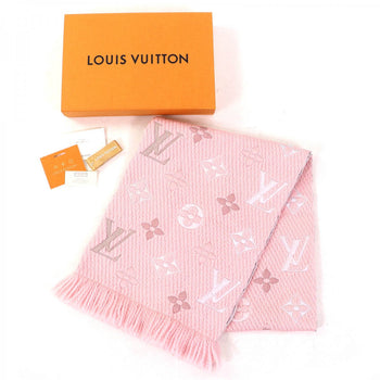 Louis Vuitton Scarf M73057 Wool Crystal Pink Escharp Logo Mania Rainbow