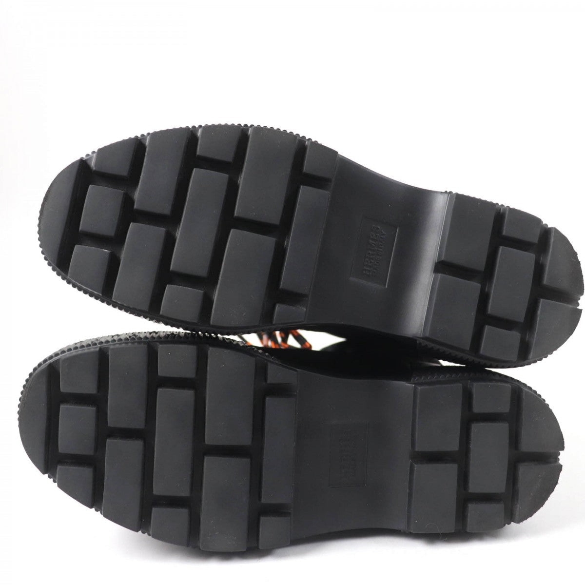 Hermes Short Boots Parachute Fabric , Leather Black Fresh Women 37
