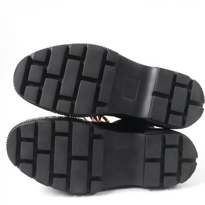Hermes Short Boots Parachute Fabric , Leather Black Fresh Women 37
