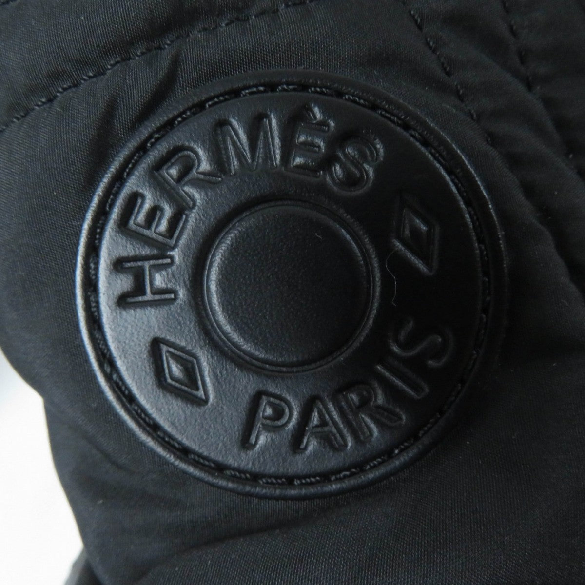 Hermes Short Boots Parachute Fabric , Leather Black Fresh Women 37