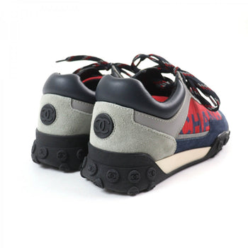 Chanel Low Cut Sneakers G34086 Nylon, Suede Multi Women 35