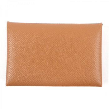 Hermes Coin Case Mainfepsom Caramel Calvi Mens(Unisex)