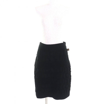 Louis Vuitton Tight Skirt Wool Black M