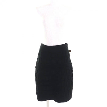 Louis Vuitton Tight Skirt Wool Black M