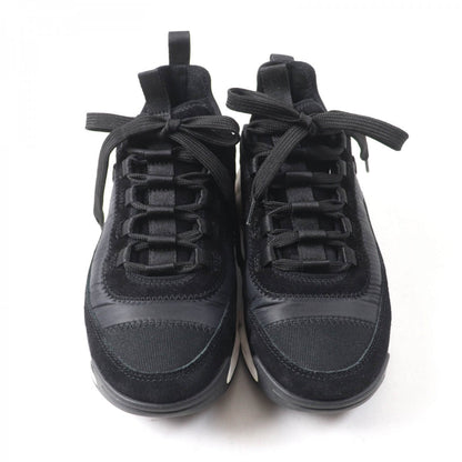 Chanel Sneakers G35617 Mixed Fiber, Calfskin, Velvet, Polyurethane Black Women 37